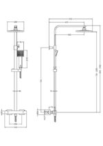 Square Thermostatic Bar Valve & Kit - Image 2