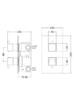 Twin Thermostatic Shower Valve With Diverter - Image 2