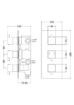 Triple Thermostatic Shower Valve With Diverter - Image 2