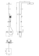 Square Thermostatic Bar Valve & Shower Kit - Image 2