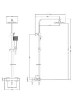 Square Thermostatic Bar Valve & Shower Kit - Image 3
