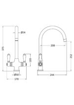Cruciform Sink Mixer Lever - Image 2