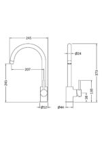 Nuie Lachen Mono Single Lever Brushed Nickel - Image 2