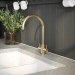 Nuie Lachen Mono Dual Lever Brushed Brass - Image 2