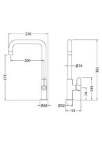 Kosi Mono Single Lever Brushed Brass - Image 2