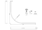 Nuie Leg Set & Plinth Kit (900x900 Curved Plinth) - Image 3