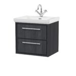 600mm Wall Hung 2-Drawer Vanity with Basin - 1 Tap Hole