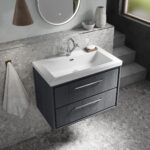 800mm Wall Hung 2-Drawer Vanity with Basin - 1 Tap Hole - Image 2