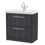 800mm Floor Standing 2-Drawer Vanity with Basin - 1 Tap Hole