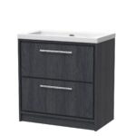 800mm Floor Standing 2-Drawer Vanity with Basin - 0 Tap Hole