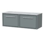 1200mm Wall Hung Single Drawer Vanity with Marble Worktop