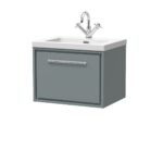600mm Wall Hung Single Drawer Vanity with Basin - 1 Tap Hole