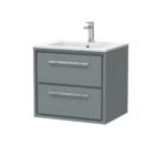 600mm Wall Hung 2-Drawer Vanity with Basin - 1 Tap Hole