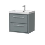 600mm Wall Hung 2-Drawer Vanity with Basin - 1 Tap Hole