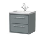 600mm Wall Hung 2-Drawer Vanity with Basin - 1 Tap Hole
