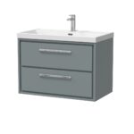 800mm Wall Hung 2-Drawer Vanity with Basin - 1 Tap Hole