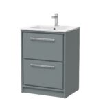 600mm Floor Standing 2-Drawer Vanity with Basin - 1 Tap Hole