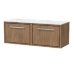 1200mm Wall Hung Single Drawer Vanity with Marble Worktop