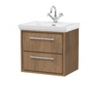 600mm Wall Hung 2-Drawer Vanity with Basin - 1 Tap Hole