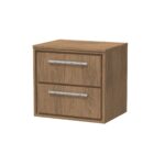 600mm Wall Hung 2-Drawer Vanity with Worktop