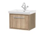 600mm Wall Hung Single Drawer Vanity with Basin - 1 Tap Hole