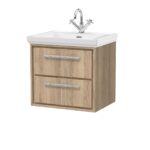 600mm Wall Hung 2-Drawer Vanity with Basin - 1 Tap Hole