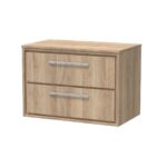 800mm Wall Hung 2-Drawer Vanity with Worktop