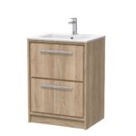 600mm Floor Standing 2-Drawer Vanity with Basin - 1 Tap Hole