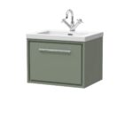 600mm Wall Hung Single Drawer Vanity with Basin - 1 Tap Hole