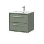 600mm Wall Hung 2-Drawer Vanity with Basin - 1 Tap Hole