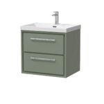 600mm Wall Hung 2-Drawer Vanity with Basin - 1 Tap Hole