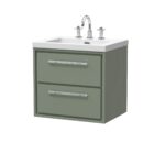 600mm Wall Hung 2-Drawer Vanity with Basin - 3 Tap Hole
