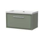 800mm Wall Hung Single Drawer Vanity with Basin - 0 Tap Hole