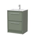 600mm Floor Standing 2-Drawer Vanity with Basin - 1 Tap Hole