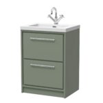 Hudson Reed Lille 600mm Floor Standing 2-Drawer Vanity with Basin - 1 Tap Hole