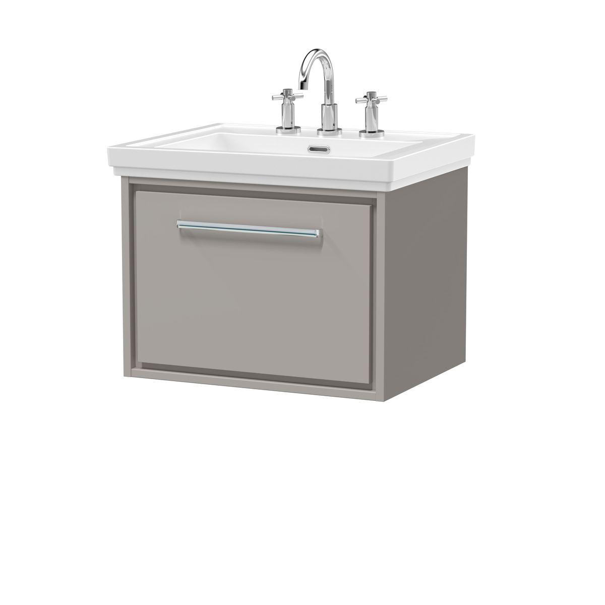 lil3222b_furn_v1_co.jpg 600mm Wall Hung Single Drawer Vanity with Basin - 3 Tap Hole - Image 1