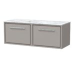 1200mm Wall Hung Single Drawer Vanity with Marble Worktop