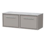 1200mm Wall Hung Single Drawer Vanity with Marble Worktop