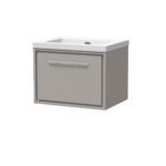 600mm Wall Hung Single Drawer Vanity with Basin - 0 Tap Hole