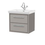 600mm Wall Hung 2-Drawer Vanity with Basin - 1 Tap Hole