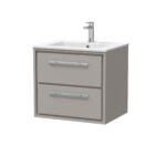 600mm Wall Hung 2-Drawer Vanity with Basin - 1 Tap Hole