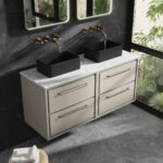 1200mm Wall Hung 4-Drawer Vanity with Marble Worktop - Image 2