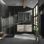 1200mm Wall Hung 4-Drawer Vanity with Marble Worktop - Image 3