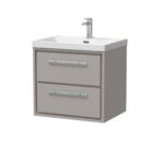 600mm Wall Hung 2-Drawer Vanity with Basin - 1 Tap Hole