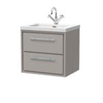 600mm Wall Hung 2-Drawer Vanity with Basin - 1 Tap Hole