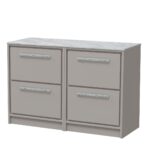 1200mm Floor Standing 4-Drawer Vanity with Marble Worktop