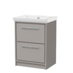 600mm Floor Standing 2-Drawer Vanity with Basin - 0 Tap Hole