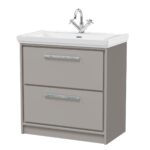 800mm Floor Standing 2-Drawer Vanity with Basin - 1 Tap Hole