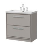 800mm Floor Standing 2-Drawer Vanity with Basin - 3 Tap Hole