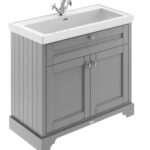 1000mm 2-Door Unit & Classic Fireclay Basin 1TH